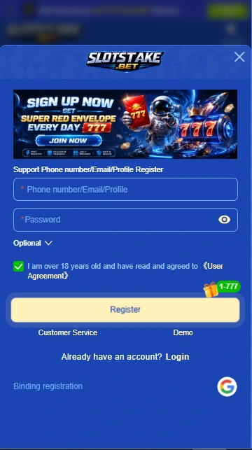 slotstake Register