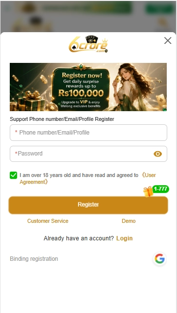6crore Game Register